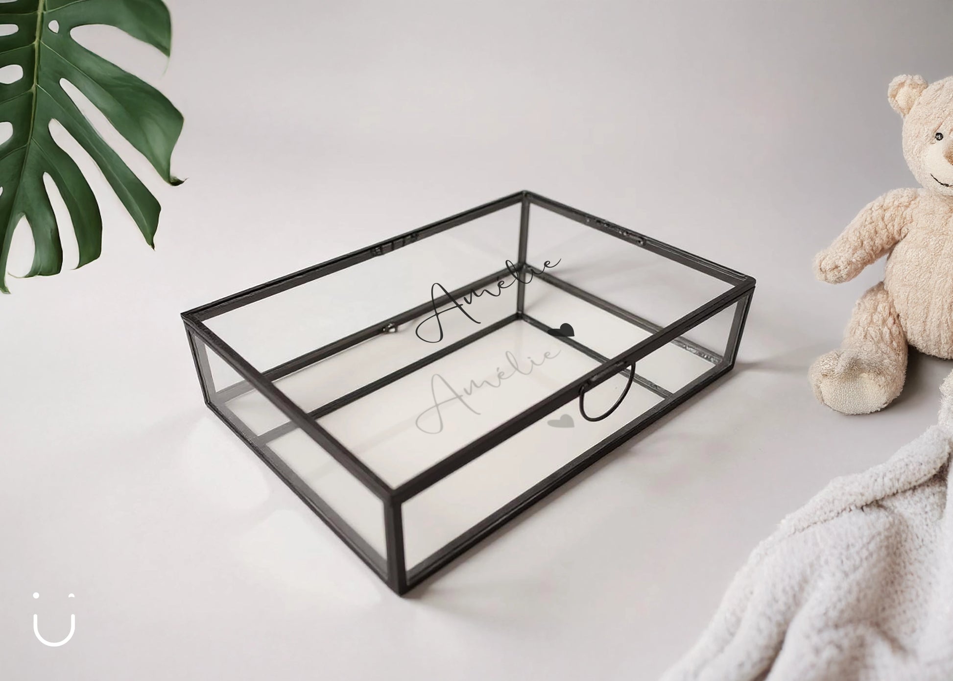 Glazen herinneringsdoos met naam - Deugeniet - Herinneringsdoos