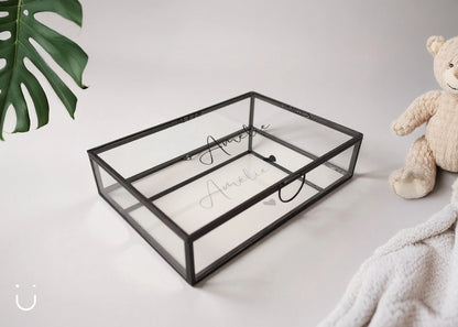 Glazen herinneringsdoos met naam - Deugeniet - Herinneringsdoos