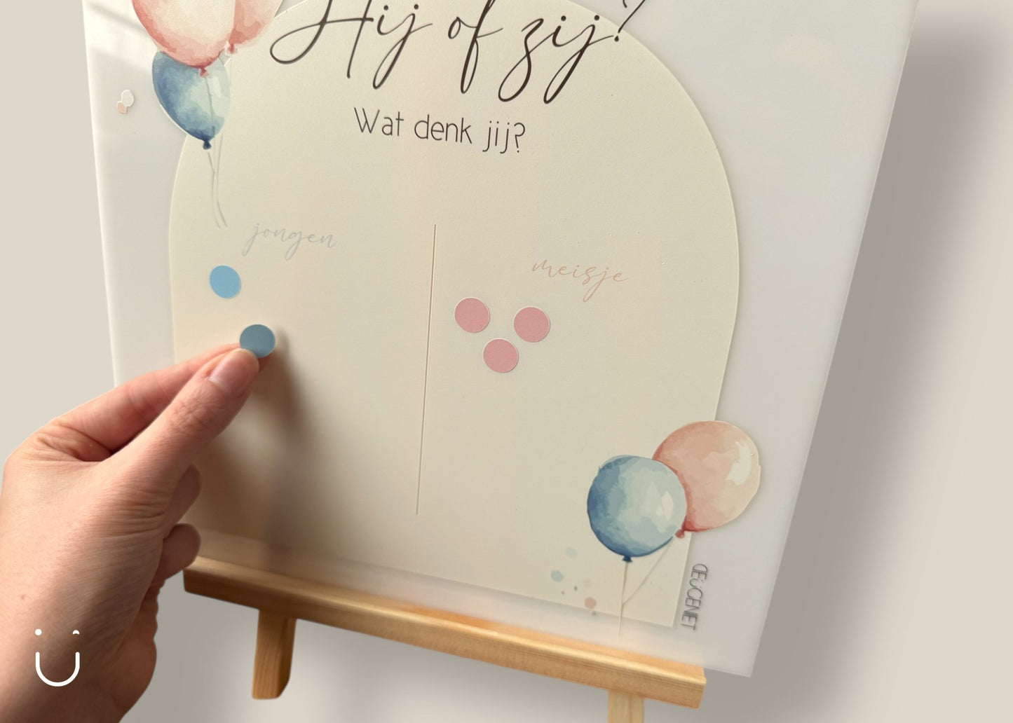 Hij of zij? spel gender reveal - Deugeniet - Gender reveal