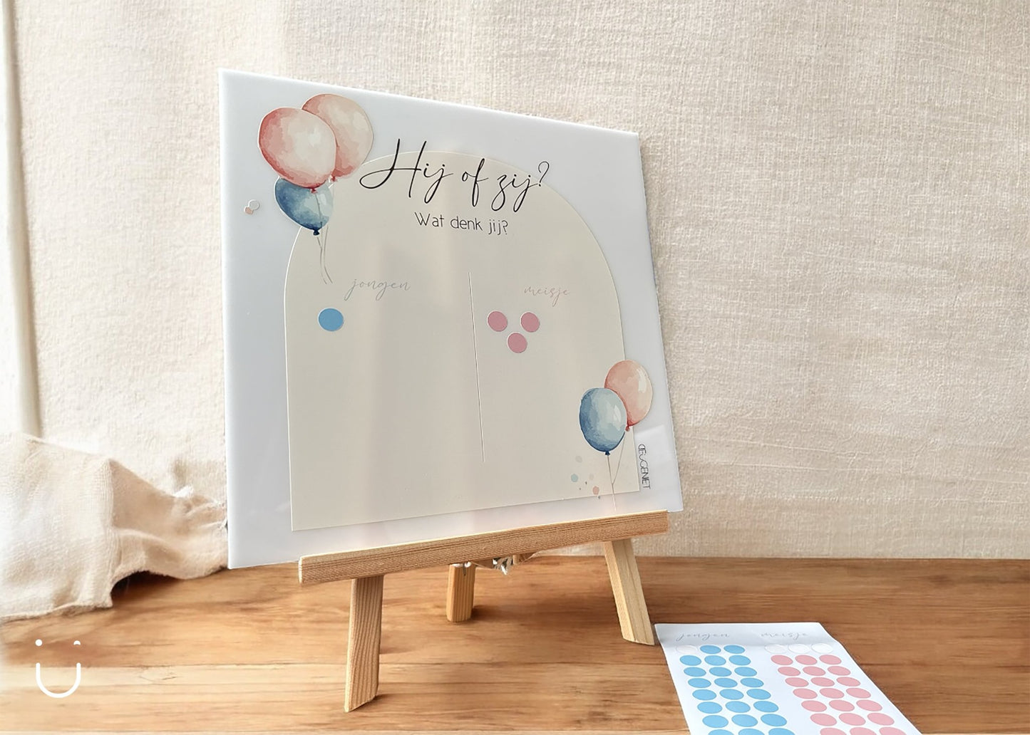 Hij of zij? spel gender reveal - Deugeniet - Gender reveal