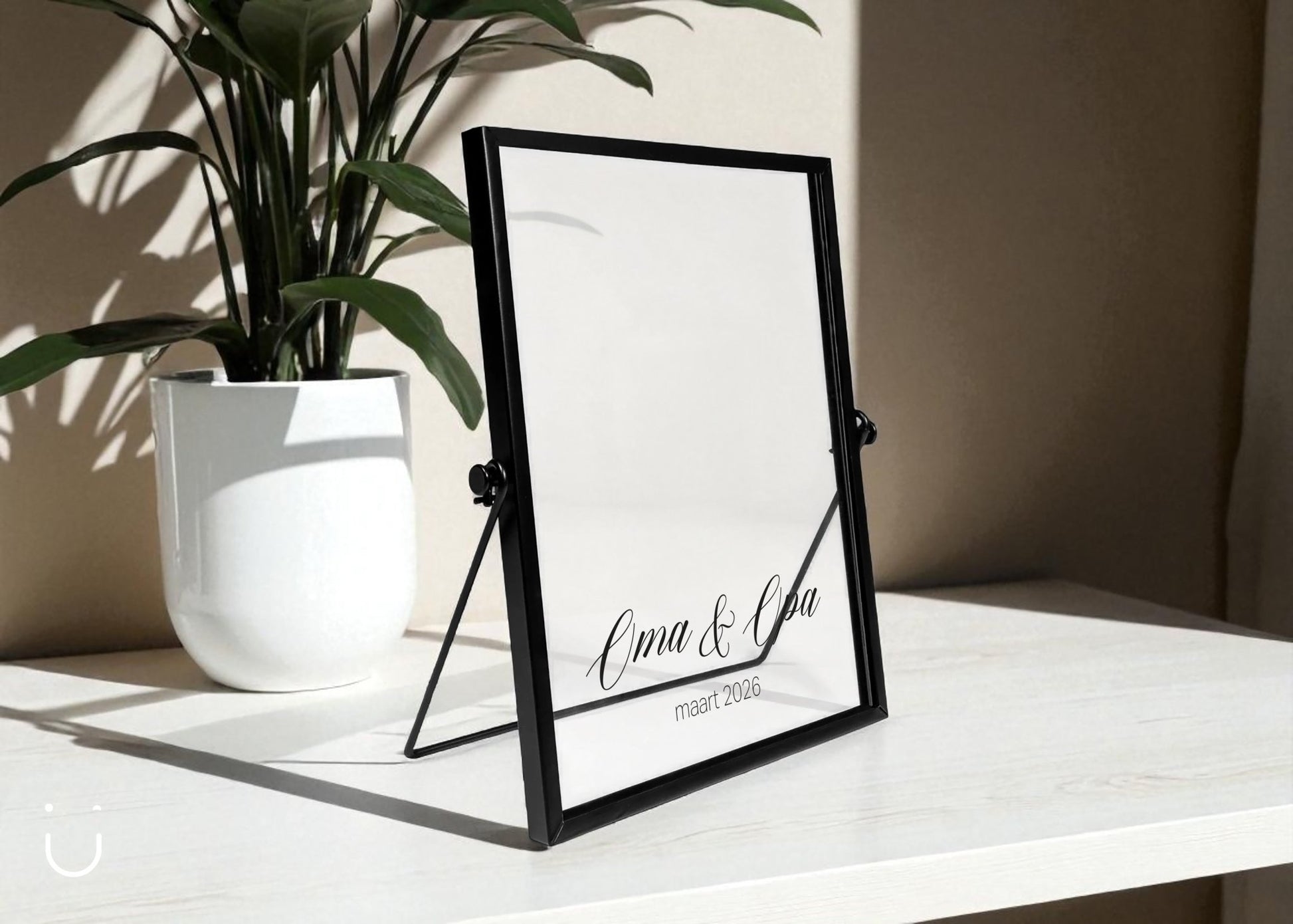 Kader zwart frame - Aankondiging grootouders - Deugeniet - Grootouders