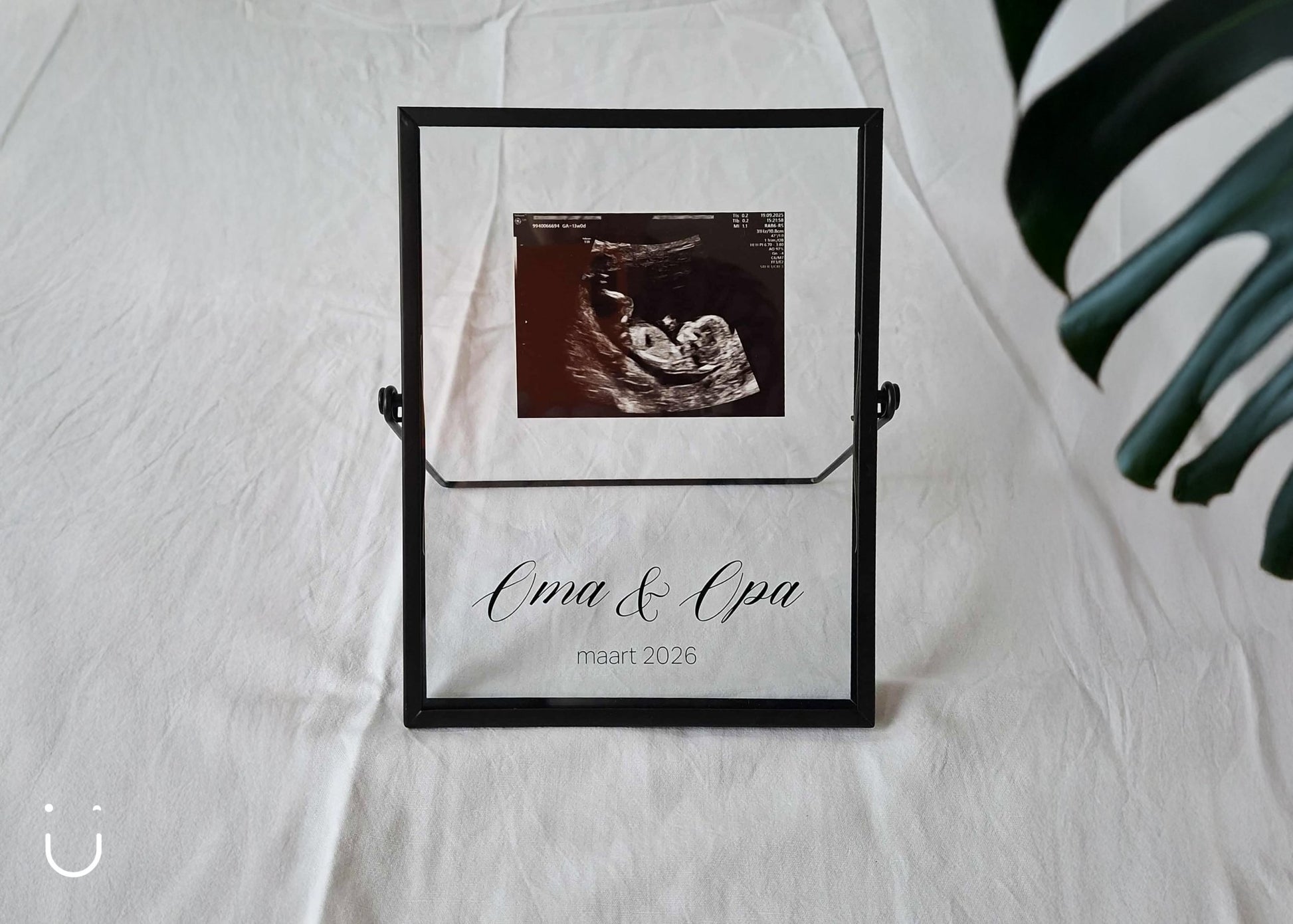 Kader zwart frame - Aankondiging grootouders - Deugeniet - Grootouders