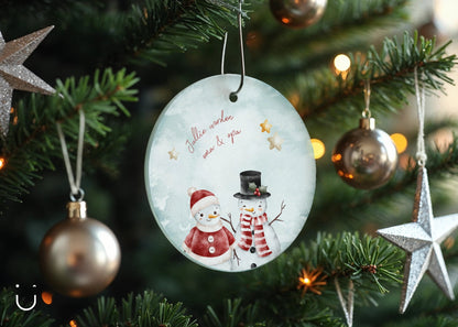 Kersthanger Sneeuwman - Jullie worden oma & opa - Deugeniet - Kerst decoratie