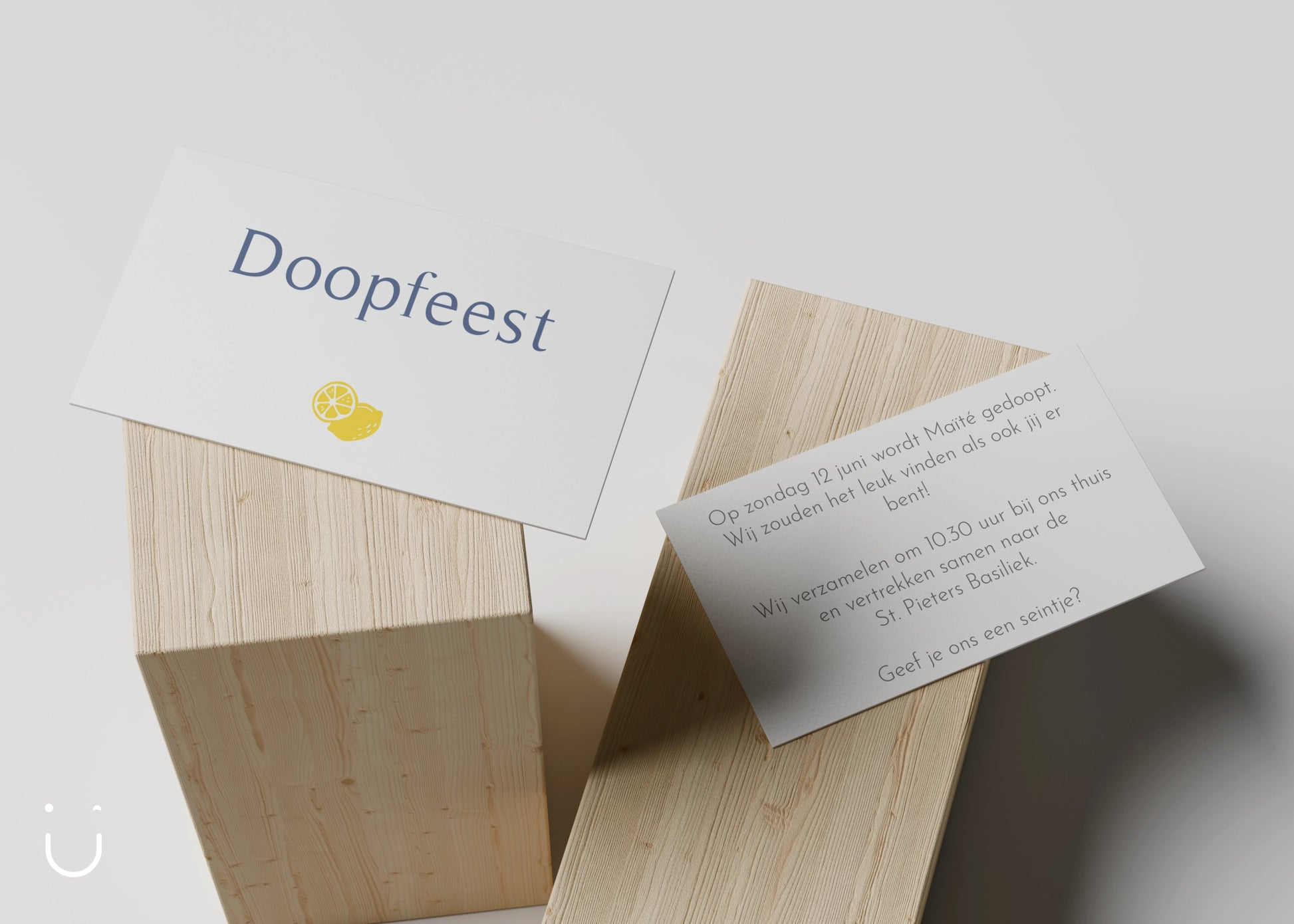 Kleine babyborrel kaartjes "Lemon" - Deugeniet - 