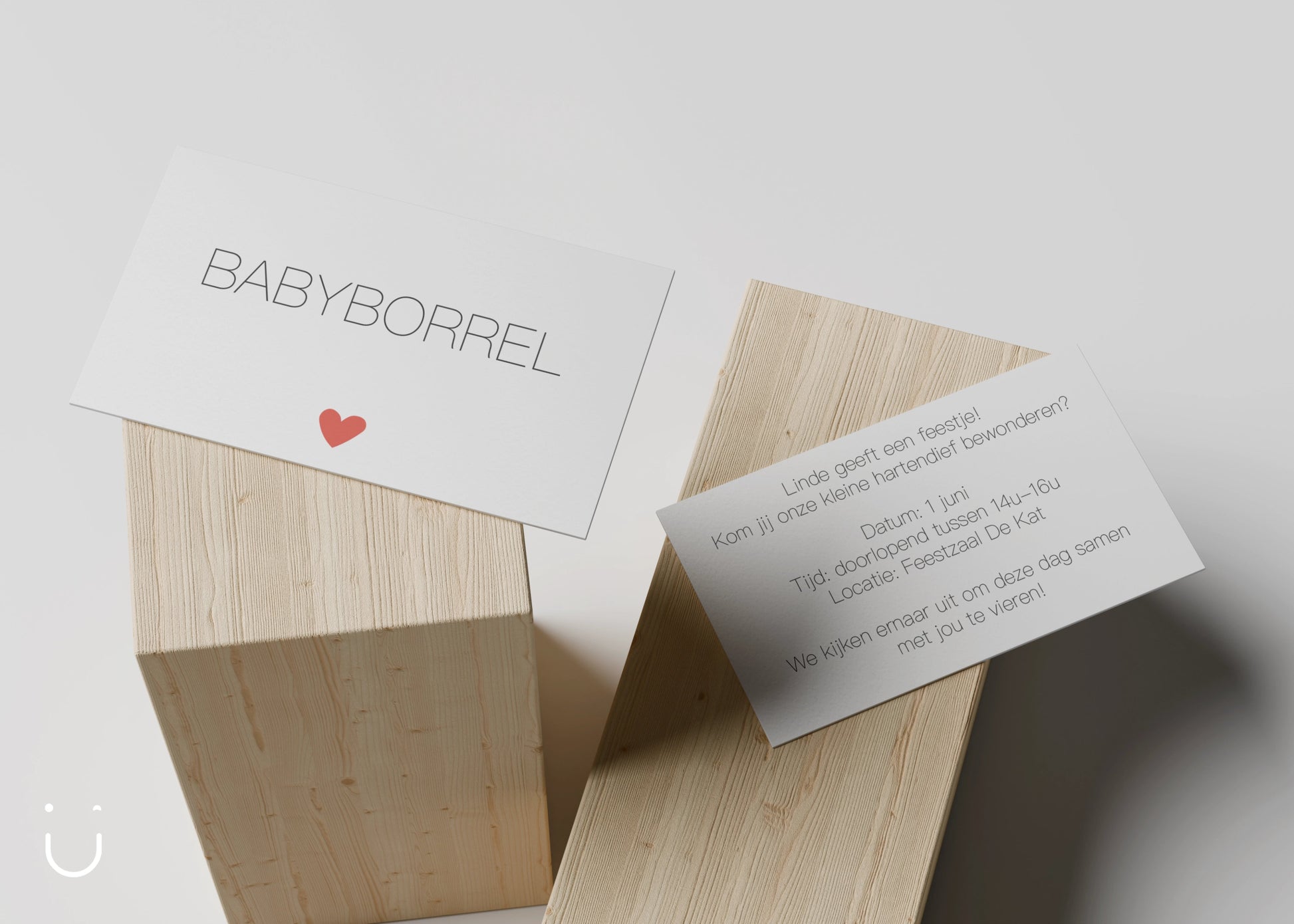 Kleine babyborrel kaartjes "L.O.V.E." - Deugeniet - 