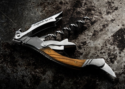 Kurkentrekker Olijfhout Laguiole - Peter vragen - Peter cadeau - Deugeniet - Meter/peter cadeaus