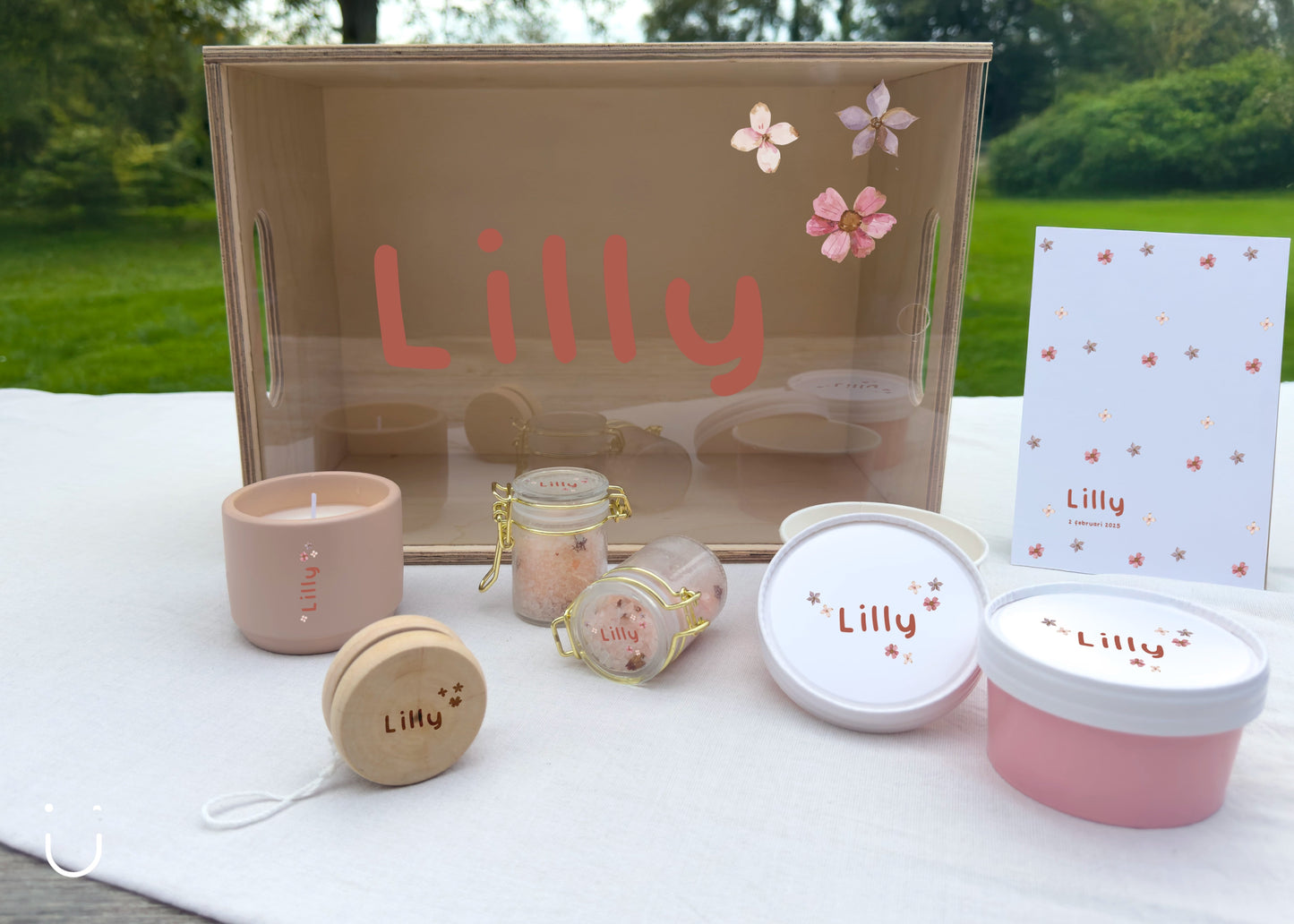 "Lilly" set - Deugeniet - Geboortekaartjes en doopsuiker