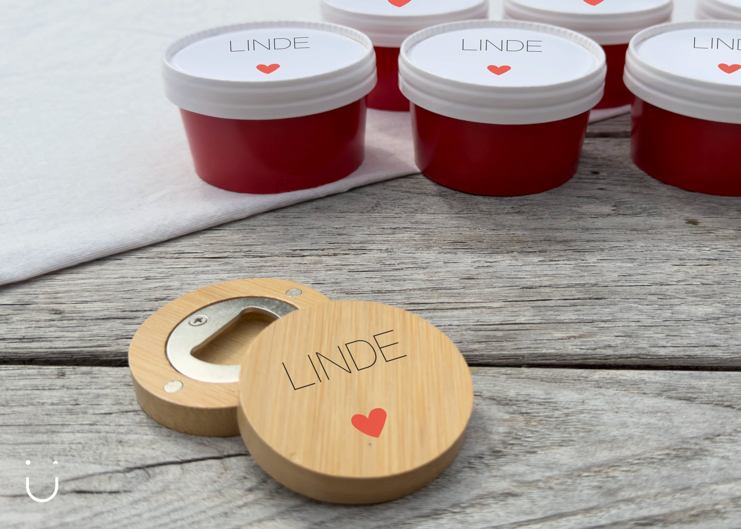 "L.O.V.E." set - Deugeniet - Geboortekaartjes en doopsuiker