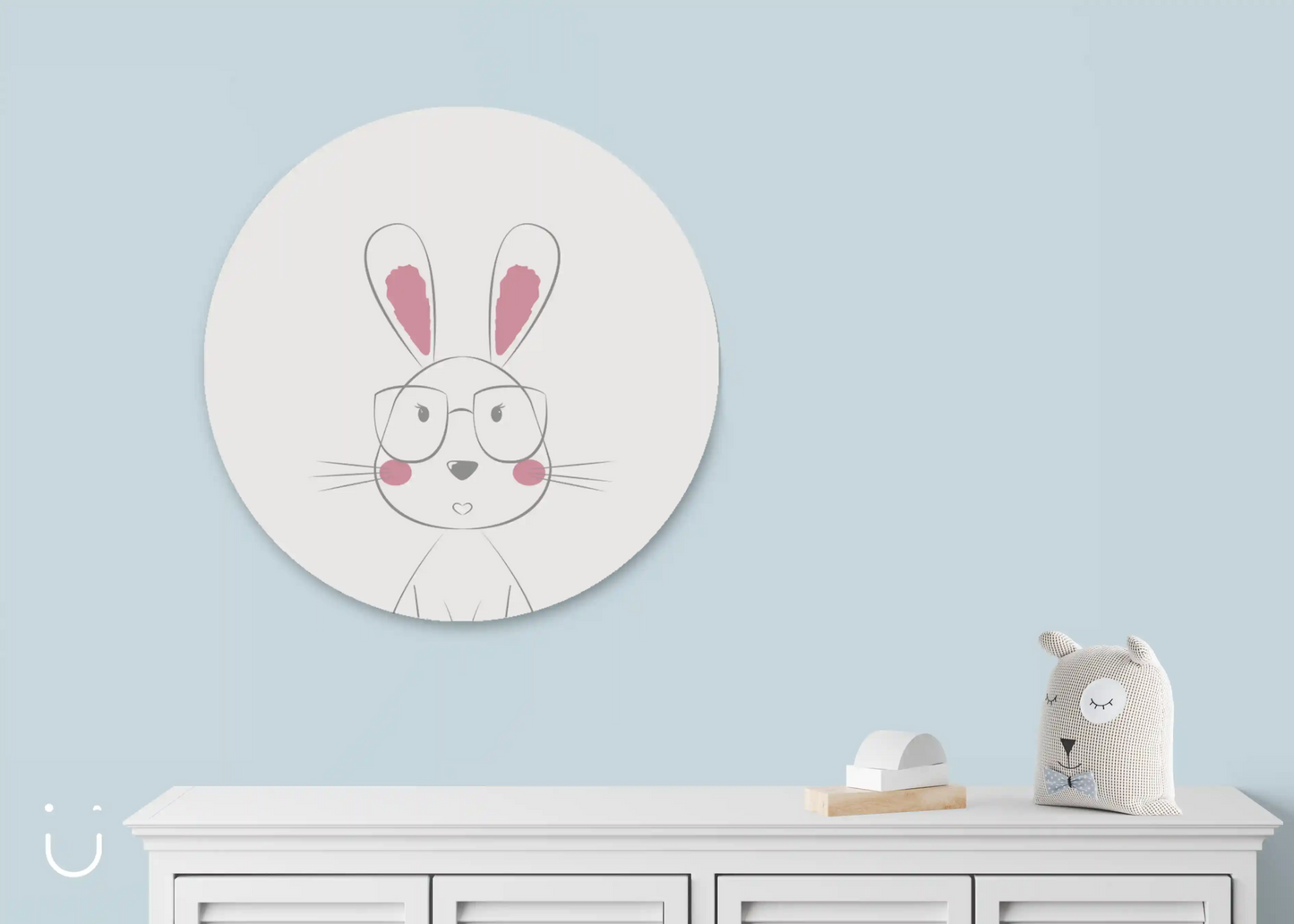 Muurcirkel "BUNNY" - Deugeniet - Muurcirkel babykamer