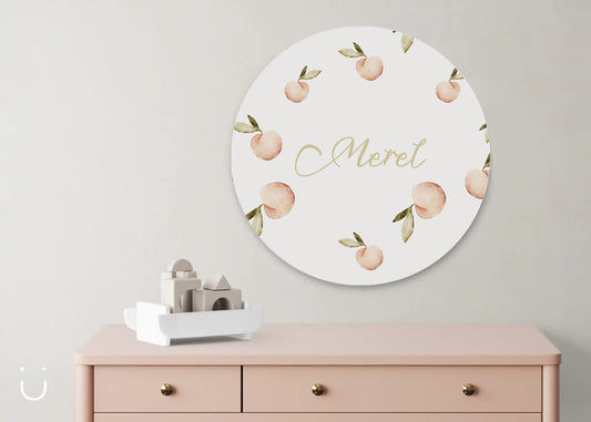 Muurcirkel "Peaches" - Deugeniet - Muurcirkel babykamer
