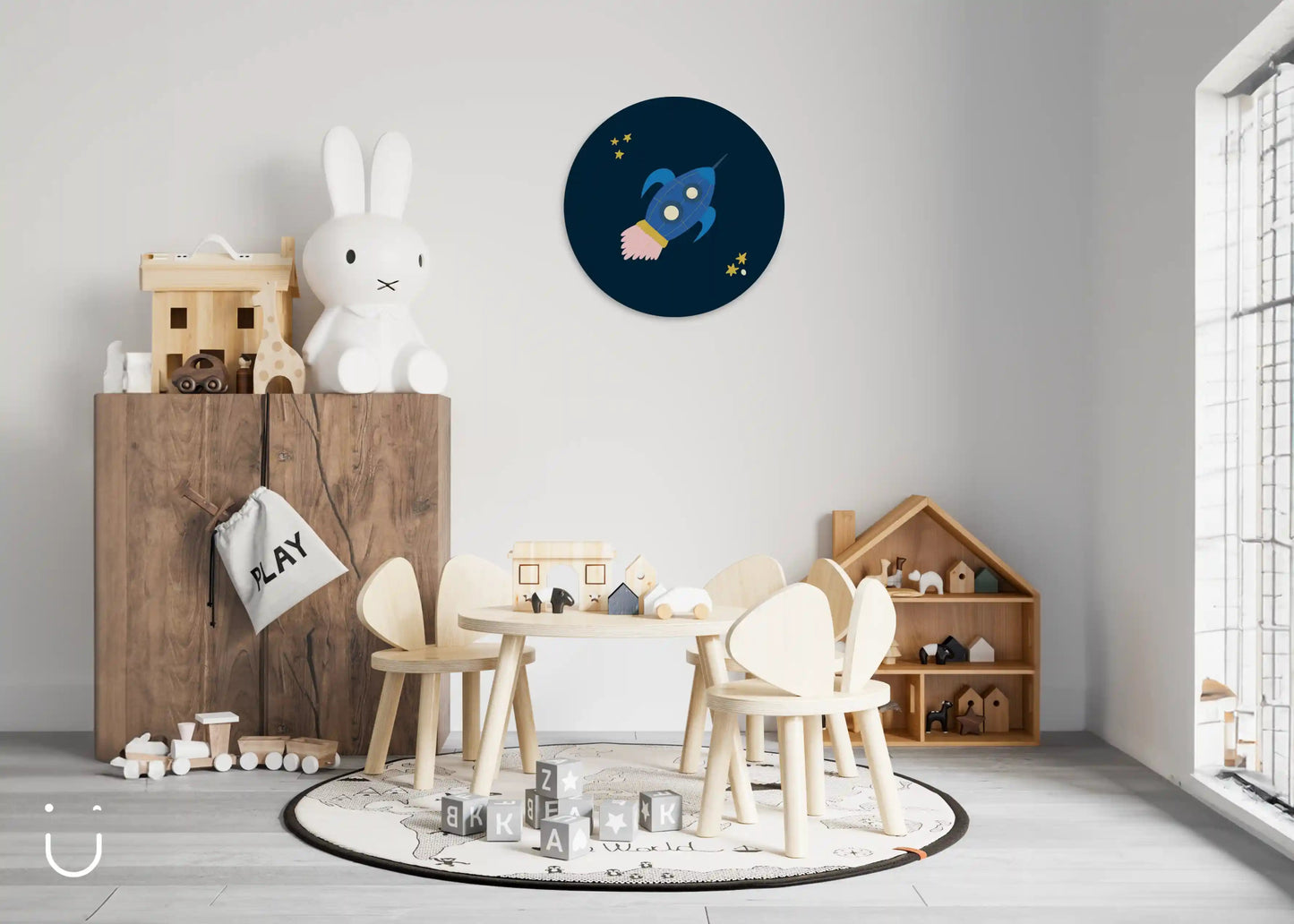 Muurcirkel "Twinkle twinkle little star" - Deugeniet - Muurcirkel babykamer