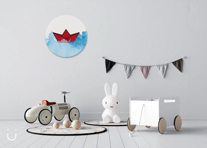 Muurcirkel "Whaley welcome baby" - Deugeniet - Muurcirkel babykamer