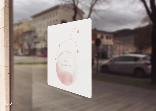Raamsticker "A star is born" - Deugeniet - Raamsticker geboorte