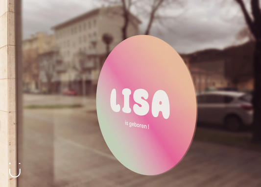 Raamsticker "Bubblegum" - Deugeniet - Raamsticker geboorte