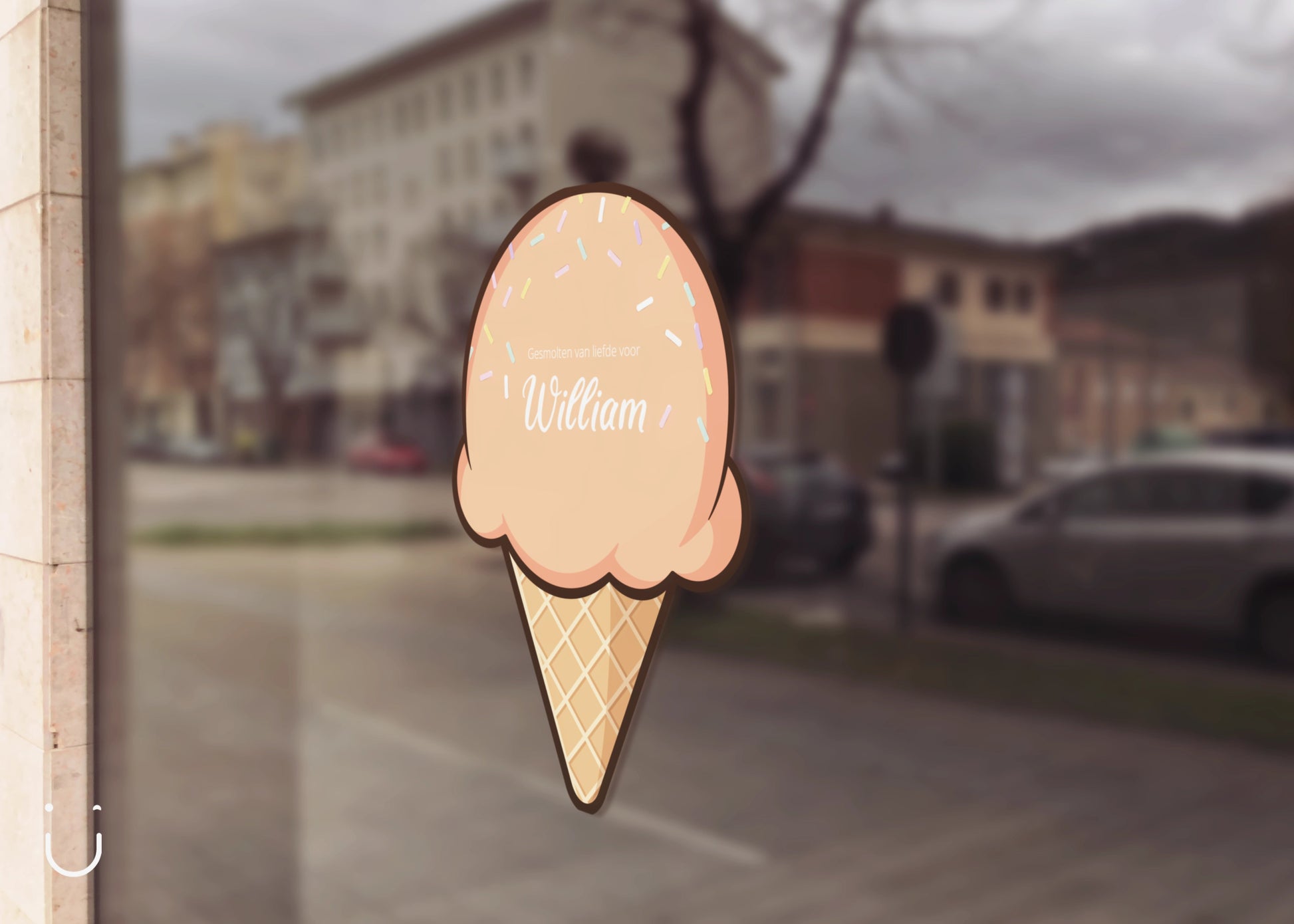 Raamsticker "Gesmolten" - Deugeniet - Raamsticker geboorte