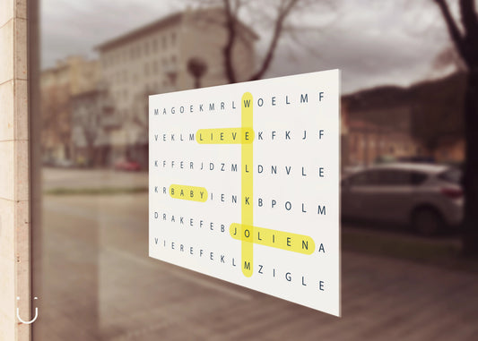 Raamsticker "Highlighted" - Deugeniet - Raamsticker geboorte