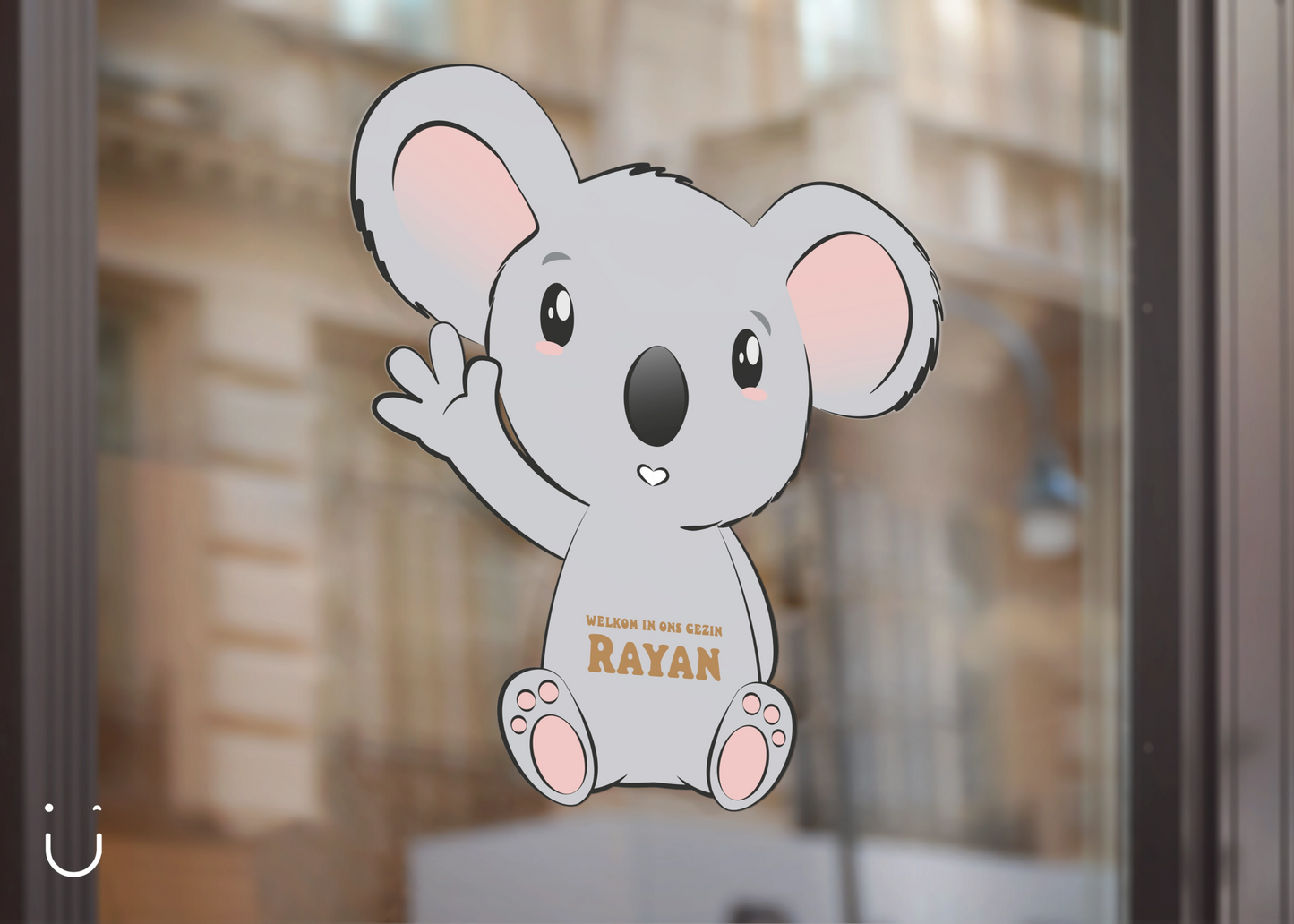 Raamsticker "Koala beertje" - Deugeniet - Raamsticker geboorte