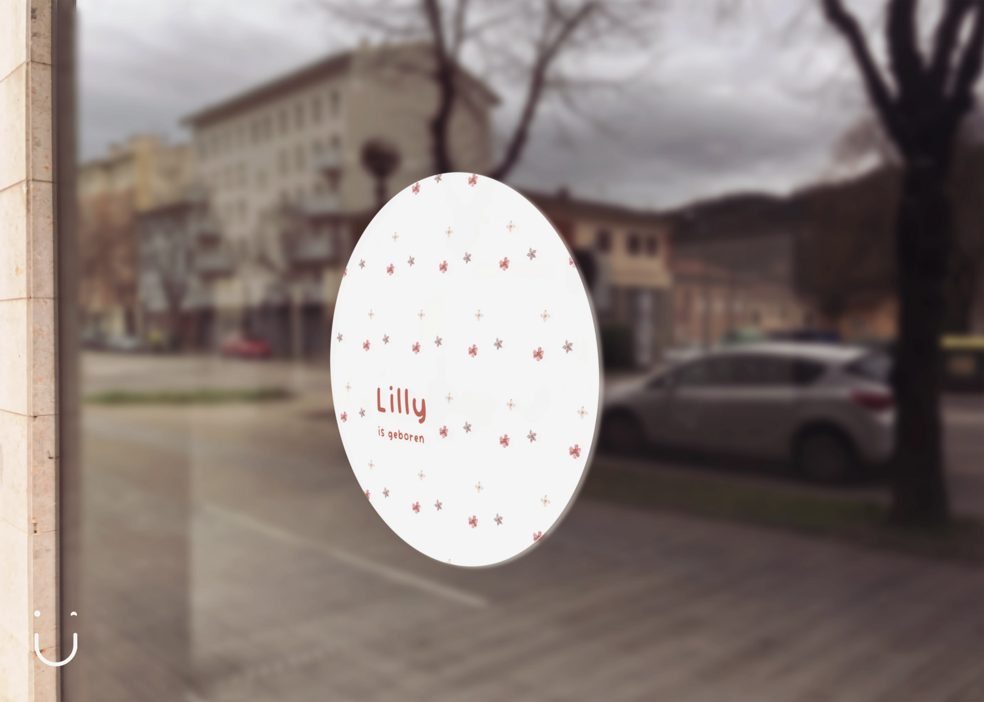 Raamsticker "Lily" - Deugeniet - Raamsticker geboorte