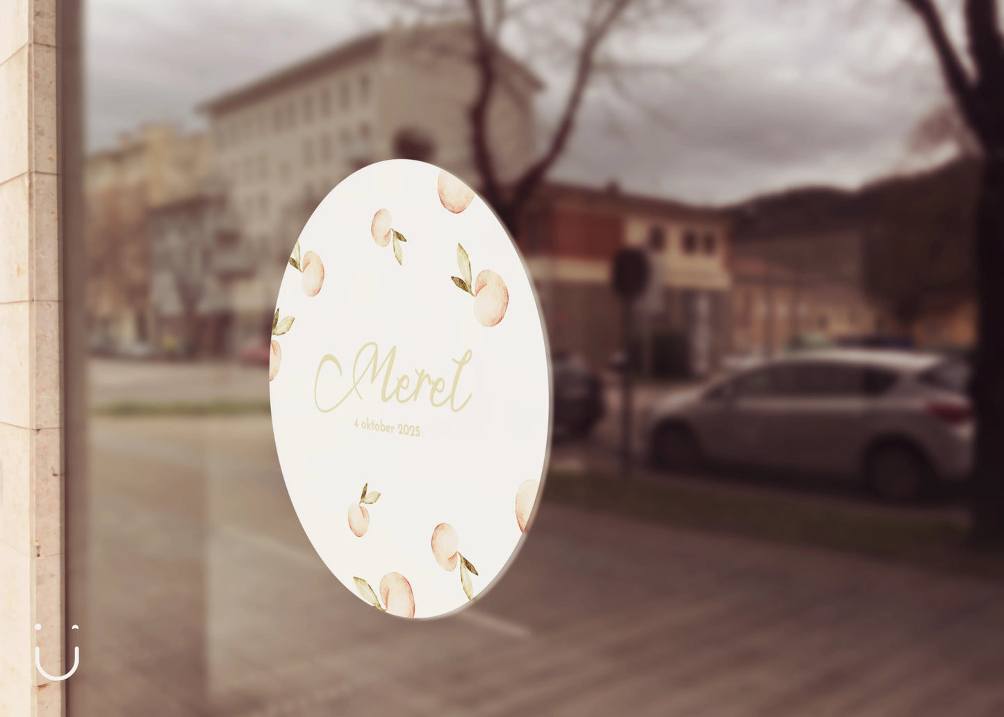 Raamsticker "Peaches" - Deugeniet - Raamsticker geboorte