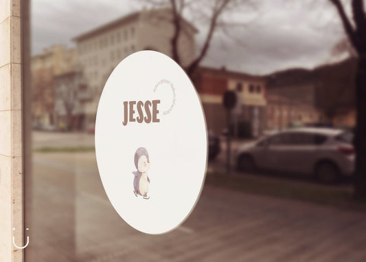 Raamsticker "Pinguïn" - Deugeniet - Raamsticker geboorte