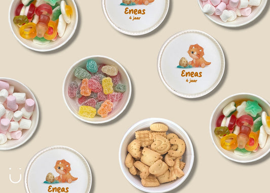 Traktatie 4 jaar Dino - Deugeniet - Traktatie dino