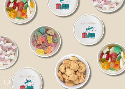 Traktatie "Fijne feestdagen" - Deugeniet - Met snoepjes