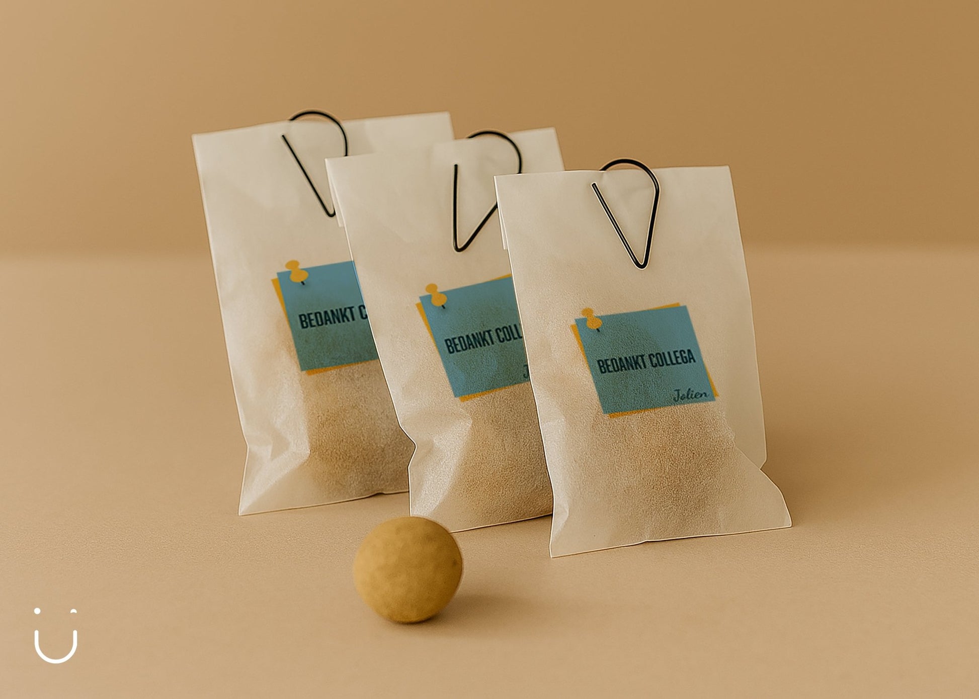 Traktatie zakje met Blossombs - Bedankt collega's - Deugeniet - Traktatie collega