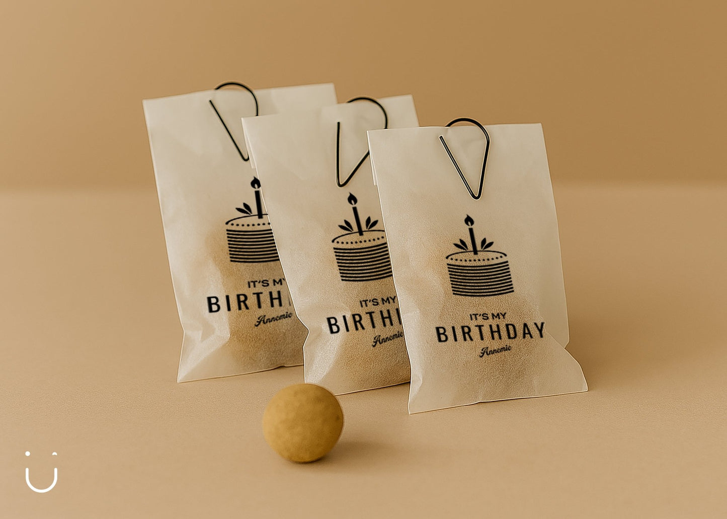 Traktatie zakje met Blossombs - It's my birthday - Deugeniet - Traktatie met naam