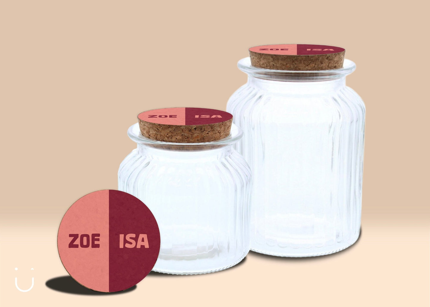 Uitdeelpot geribbeld "Double trouble" - Deugeniet - Uitdeelpot doopsuiker