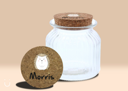 Uitdeelpot geribbeld "Egel Morris" - Deugeniet - Uitdeelpot doopsuiker