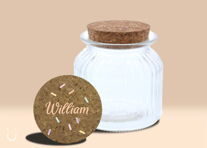 Uitdeelpot geribbeld "Gesmolten" - Deugeniet - Uitdeelpot doopsuiker