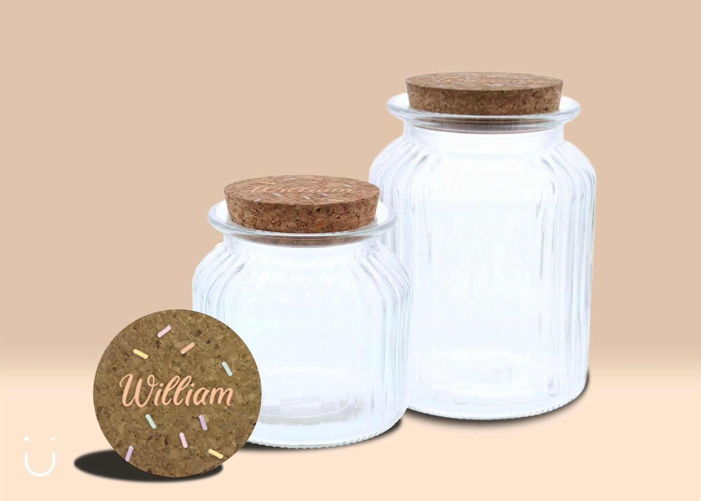 Uitdeelpot geribbeld "Gesmolten" - Deugeniet - Uitdeelpot doopsuiker