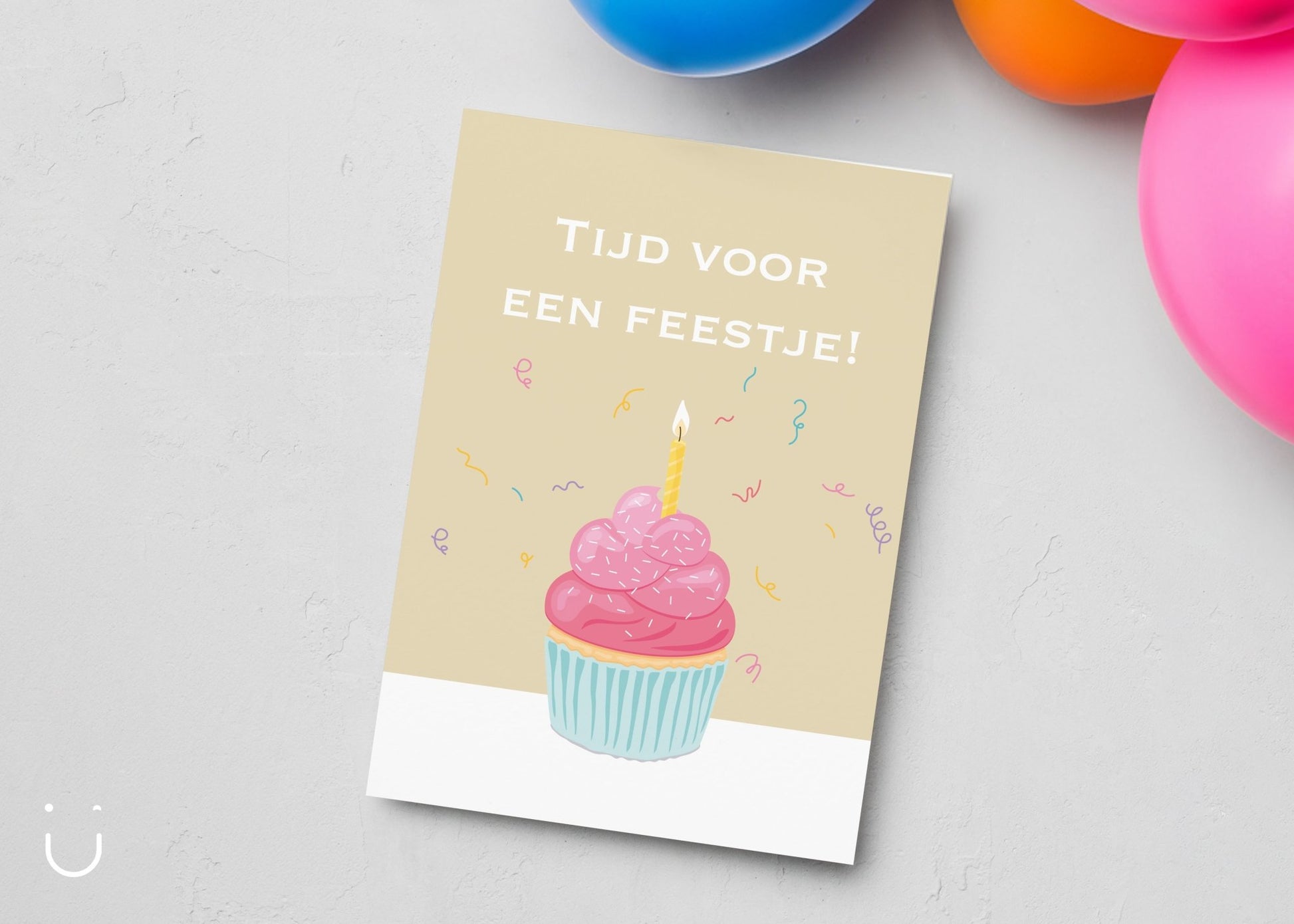 Uitnodiging kinderfeestje "Cupcake" - Deugeniet - Uitnodiging verjaardagsfeestje