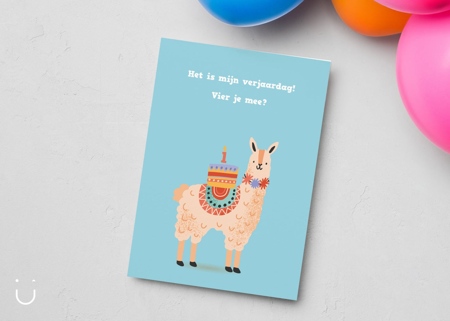 Uitnodiging kinderfeestje "Lama" - Deugeniet - Uitnodiging verjaardagsfeestje