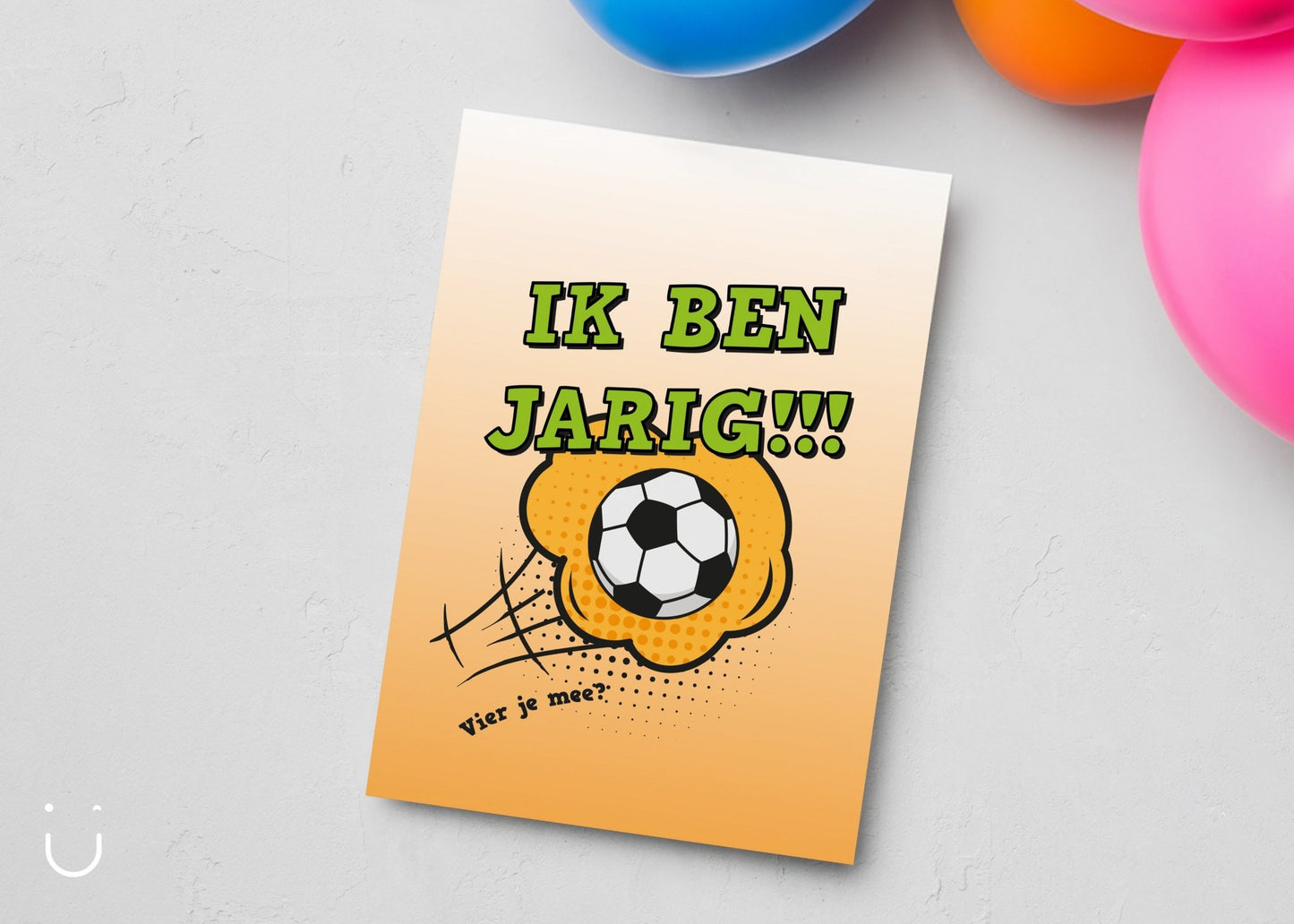 Uitnodiging kinderfeestje "Voetbal" - Deugeniet - Uitnodiging verjaardagsfeestje
