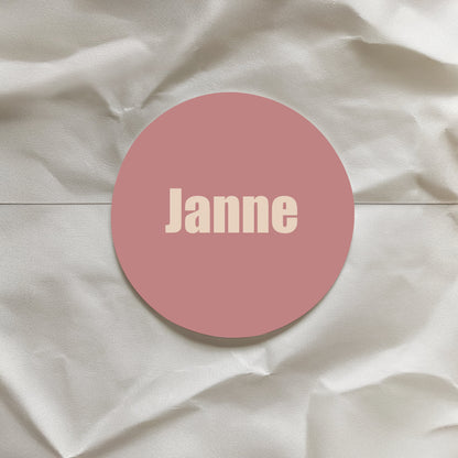 Sticker rond - 4cm - Doopsuiker • vanaf 20 stuks