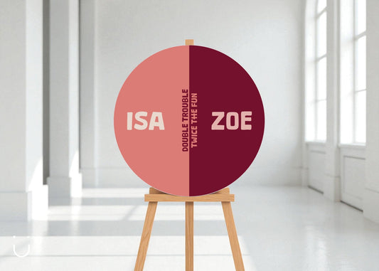 Welkomstbord "Double trouble" - Deugeniet - Welkomstbord