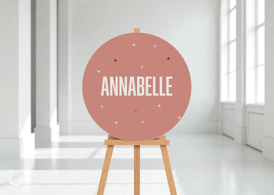 Welkomstbord "Hartjes" - Deugeniet - Welkomstbord