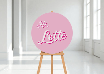 Welkomstbord "Hi, Barbie" - Deugeniet - Welkomstbord