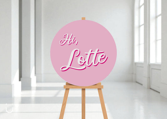 Welkomstbord "Hi, Barbie" - Deugeniet - Welkomstbord