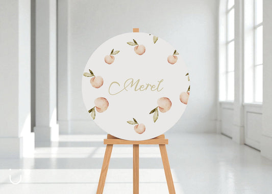 Welkomstbord "Peaches" - Deugeniet - Welkomstbord