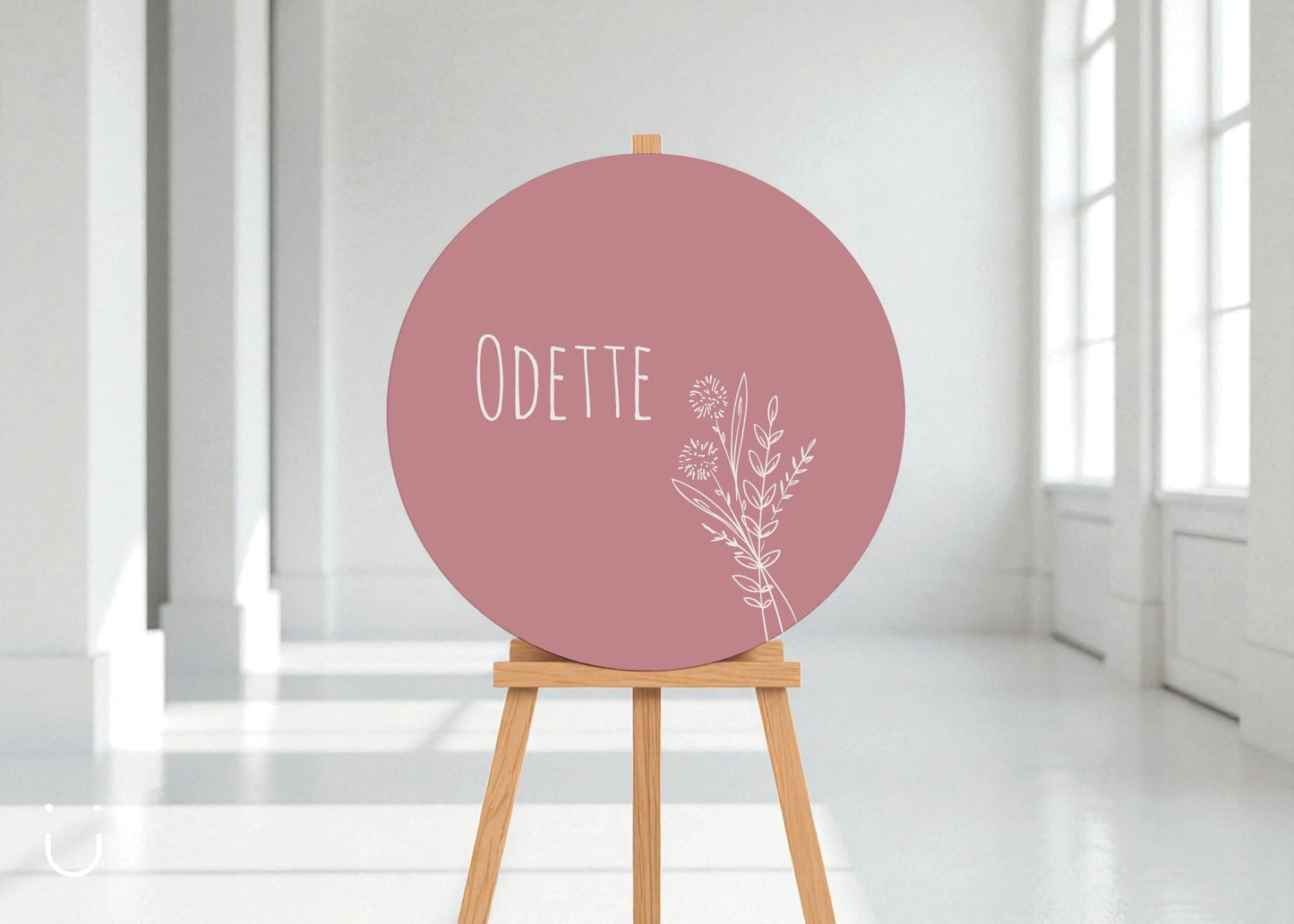 Welkomstbord "Pink flowers" - Deugeniet - Welkomstbord