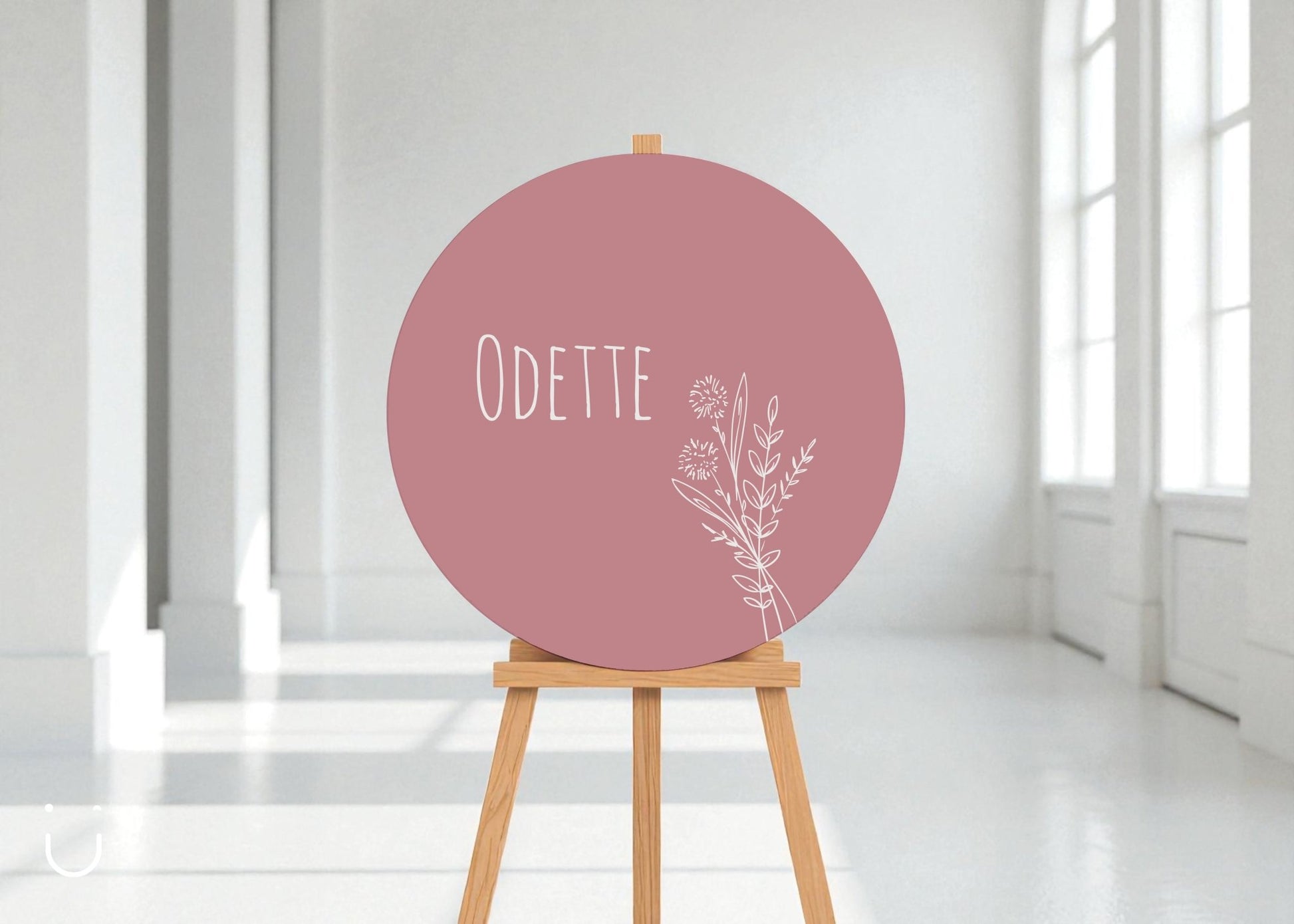 Welkomstbord "Pink flowers" - Deugeniet - Welkomstbord