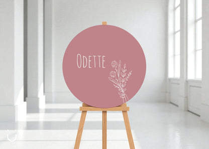 Welkomstbord "Pink flowers" - Deugeniet - Welkomstbord